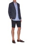 Figure View - Click To Enlarge - LARDINI - Tokyo 1' Crinkled Linen Bermuda Shorts