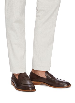 Figure View - Click To Enlarge - ANTONIO MAURIZI - Classic Leather Penny Loafers