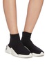 Figure View - Click To Enlarge - SALVATORE FERRAGAMO - 'RAQUEL' Ankle Sock Sneakers