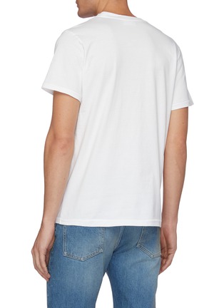 Back View - Click To Enlarge - HELMUT LANG - x Saintwoods HL Ocean Logo Graphic Cotton T-shirt