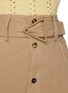 Detail View - Click To Enlarge - BOTTEGA VENETA - Belted Contrast Trim Cotton Midi Skirt