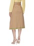 Back View - Click To Enlarge - BOTTEGA VENETA - Belted Contrast Trim Cotton Midi Skirt