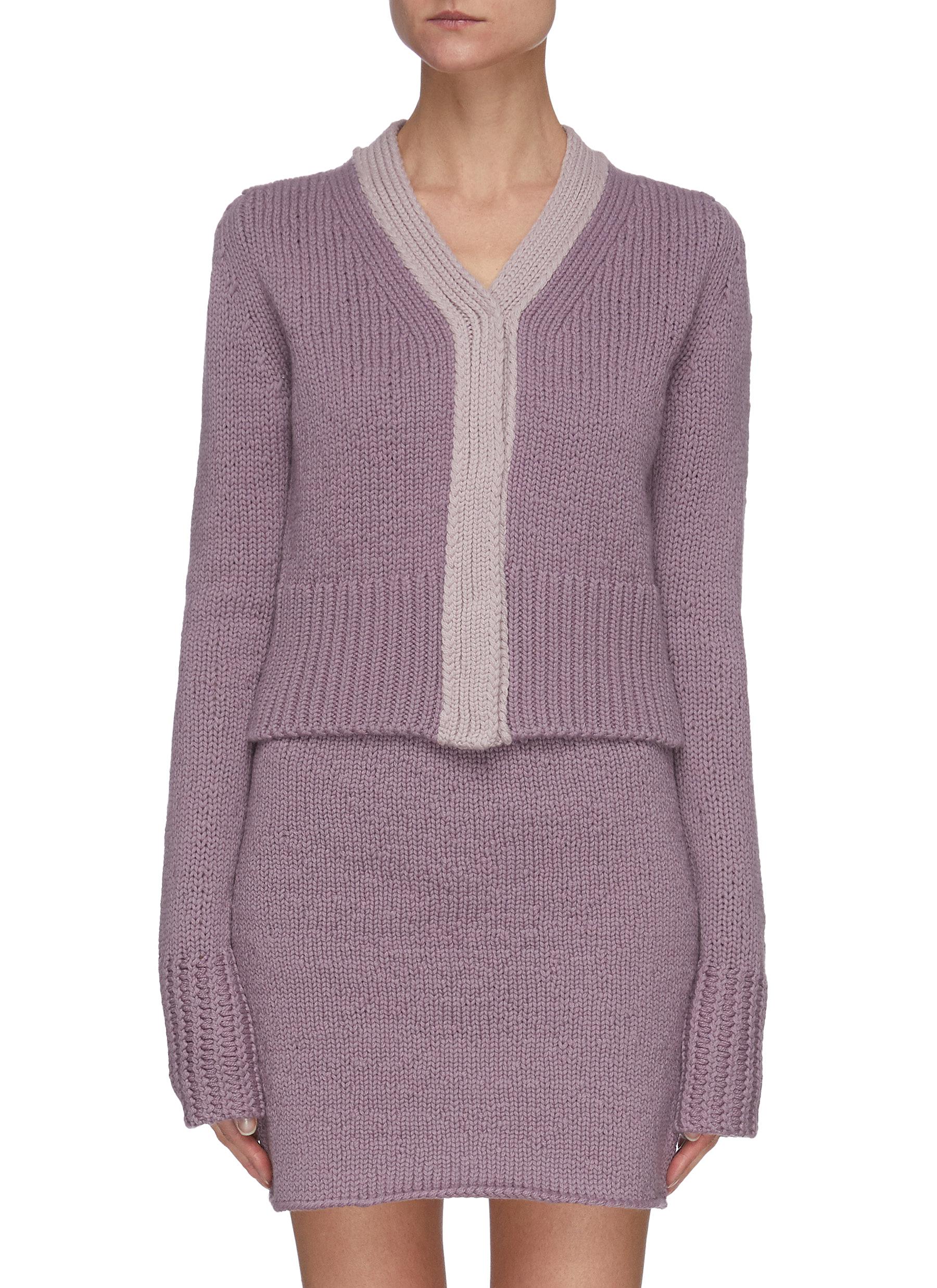 rib knit cardigan