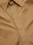 Detail View - Click To Enlarge - BOTTEGA VENETA - Drape Side Cotton Blend Shirt Dress