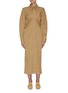 Main View - Click To Enlarge - BOTTEGA VENETA - Drape Side Cotton Blend Shirt Dress