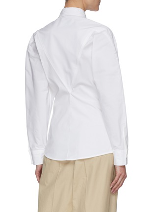 Back View - Click To Enlarge - BOTTEGA VENETA - Balloon Sleeve Slim Fit Shirt