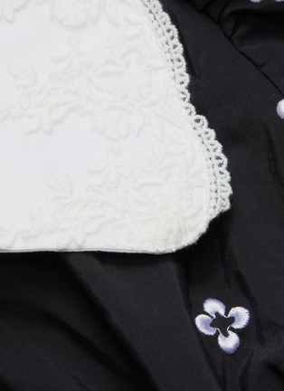 Detail View - Click To Enlarge - MING MA - Floral embroidered puff sleeve dress