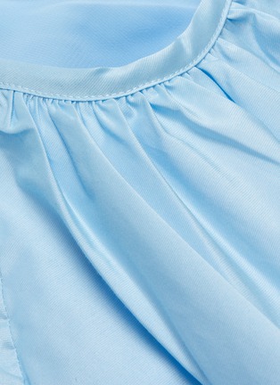 Detail View - Click To Enlarge - MING MA - Collarless puff sleeve gathered dress