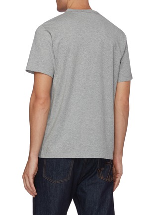 Back View - Click To Enlarge - MAISON KITSUNÉ - Tricolour Fox Patch Pocket Cotton T-Shirt