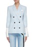 Main View - Click To Enlarge - HELLESSY - 'Hansen' detachable sleeve check plaid double breast blazer