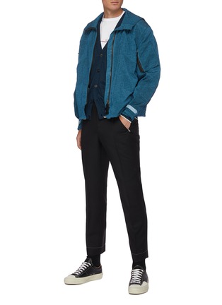 Figure View - Click To Enlarge - MAISON MARGIELA - Contrast rib elbow patch cardigan