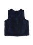 Back View - Click To Enlarge - ISLA - Side Slit Pocket Kids Mink Fur Vest