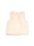 Back View - Click To Enlarge - ISLA - Side Slit Pocket Kids Mink Fur Vest