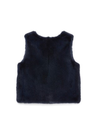 Figure View - Click To Enlarge - ISLA - Side Slit Pocket Kids Mink Fur Vest
