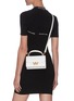 Front View - Click To Enlarge - ALEXANDER WANG - 'W Legacy' metal buckle leather top handle transformer bag