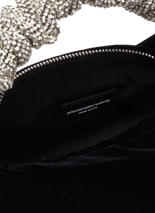 Detail View - Click To Enlarge - ALEXANDERWANG - SCRUNCHIE' Embellished Ruch Handle Bag