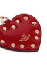 VALENTINO - 'Rockstud' heart spazzolato leather keyring