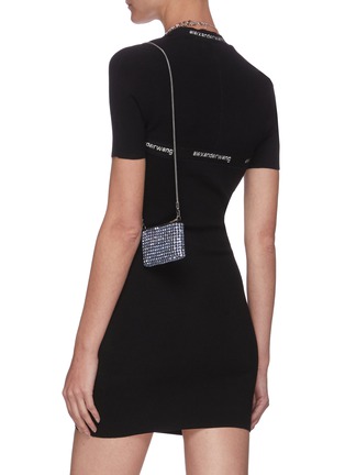 Front View - Click To Enlarge - ALEXANDER WANG - 'Heiress' rhinestone embellished crossbody bag