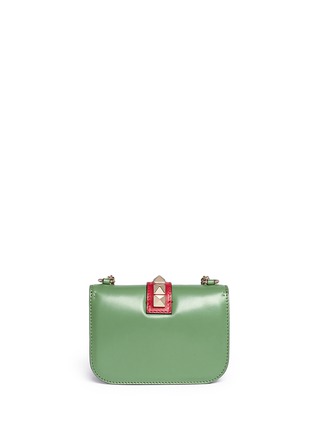 Back View - Click To Enlarge - VALENTINO GARAVANI - 'Rockstud' small Italian Pop leather chain bag