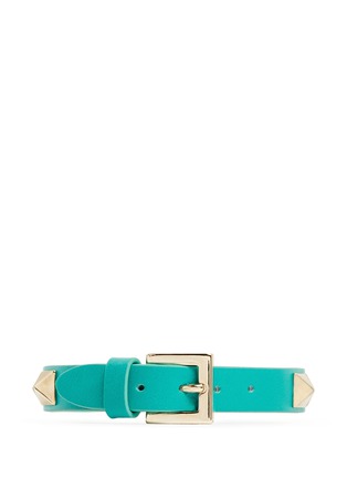 Back View - Click To Enlarge - VALENTINO GARAVANI - 'Rockstud' skinny leather bracelet 