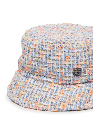 Detail View - Click To Enlarge - MAISON MICHEL - 'Axel' Logo Plaque Tweed Bucket Hat