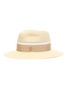 Main View - Click To Enlarge - MAISON MICHEL - 'Henrietta' Logo Plaque Band Canapa Straw Fedora