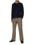 Figure View - Click To Enlarge - DREYDEN - Shawl collar rib knit cardigan