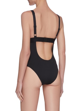 Back View - Click To Enlarge - ZIMMERMANN - Bow Tie V-Neck Swimsuit