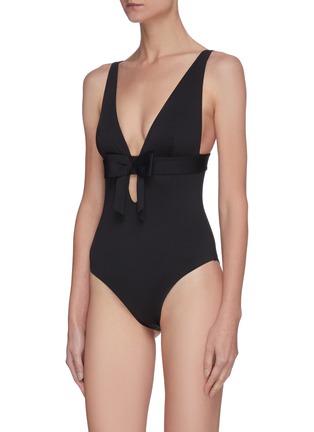 Figure View - Click To Enlarge - ZIMMERMANN - Bow Tie V-Neck Swimsuit