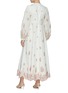 Back View - Click To Enlarge - ZIMMERMANN - 'POPPY' Floral Embroidered Scallop Hem Midi Dress
