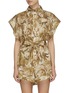 Main View - Click To Enlarge - ZIMMERMANN - 'BRIGHTON' Palm Print Playsuit