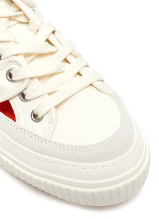 Detail View - Click To Enlarge - BOTH - Tyres' cut-out lace-up canvas sneakers