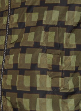  - DRIES VAN NOTEN - 'Vence' check waterproof nylon reversible windbreaker