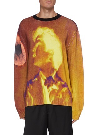 Main View - Click To Enlarge - DRIES VAN NOTEN - 'Nameday' face print sweater