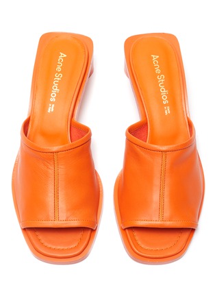 Detail View - Click To Enlarge - ACNE STUDIOS - Single Band Block Heel Leather Sandals