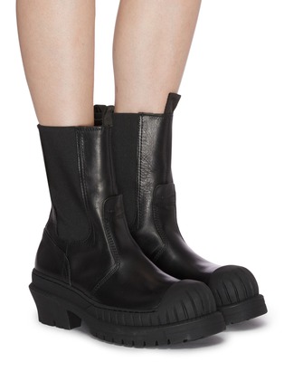Figure View - Click To Enlarge - ACNE STUDIOS - Chunky Tread Sole Leather Chelsea Boots