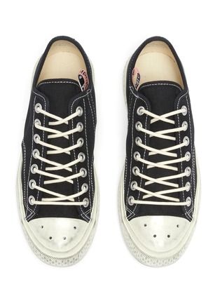 Detail View - Click To Enlarge - ACNE STUDIOS - Distressed Detail Lace Up Canvas Sneakers