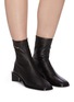 Figure View - Click To Enlarge - ACNE STUDIOS - Square Toe Heeled Lambskin Leather Ankle Boots