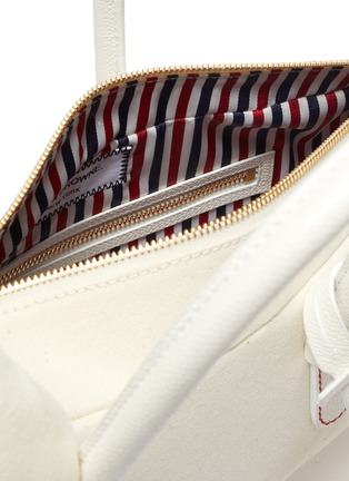 Detail View - Click To Enlarge - THOM BROWNE  - Hector' duffle cotton top handle bag