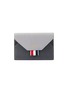 Main View - Click To Enlarge - THOM BROWNE  - Tricolour Tab Envelope Leather Cardholder