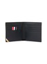 Figure View - Click To Enlarge - THOM BROWNE  - Tricolour Tab Enamel Billfold Leather Wallet