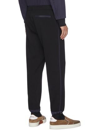 Back View - Click To Enlarge - THEORY - Drawstring Hem Contrast Seam Sweatpants