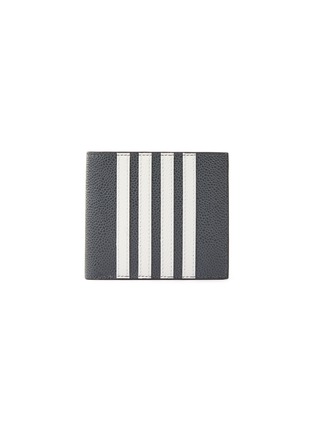 Main View - Click To Enlarge - THOM BROWNE - Four Bar Stripe Pebble Grain Billfold Leather Wallet