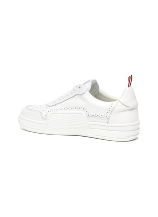  - THOM BROWNE  - Low top basketball vitello leather sneakers