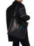 Front View - Click To Enlarge - VALENTINO GARAVANI - Valentino Garavani rainbow logo print leather tote