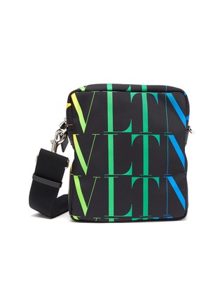Main View - Click To Enlarge - VALENTINO GARAVANI - Valentino Garavani rainbow logo print nylon crossbody bag