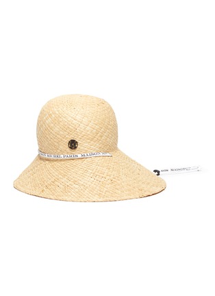 Main View - Click To Enlarge - MAISON MICHEL - 'Julianne' raffia bucket hat