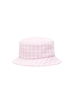 Figure View - Click To Enlarge - MAISON MICHEL - Jason' Gingham Reversible Cotton Bucket Hat