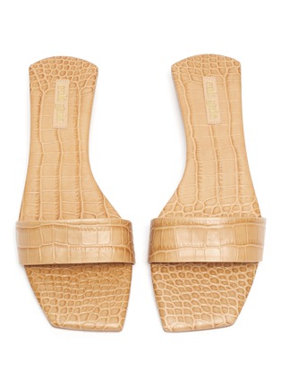 Detail View - Click To Enlarge - CULT GAIA - 'Maya' croc embossed leather sandals