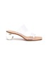 Main View - Click To Enlarge - CULT GAIA - 'Jila' orb heel PVC strap leather sandals